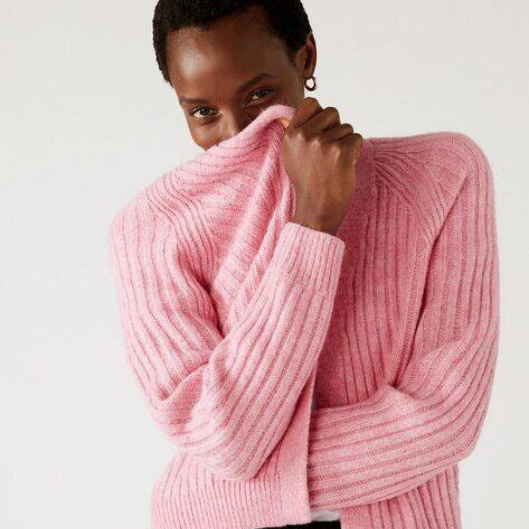 Dames Gebreide Trui met Ronde Hals en Lange Mouwen