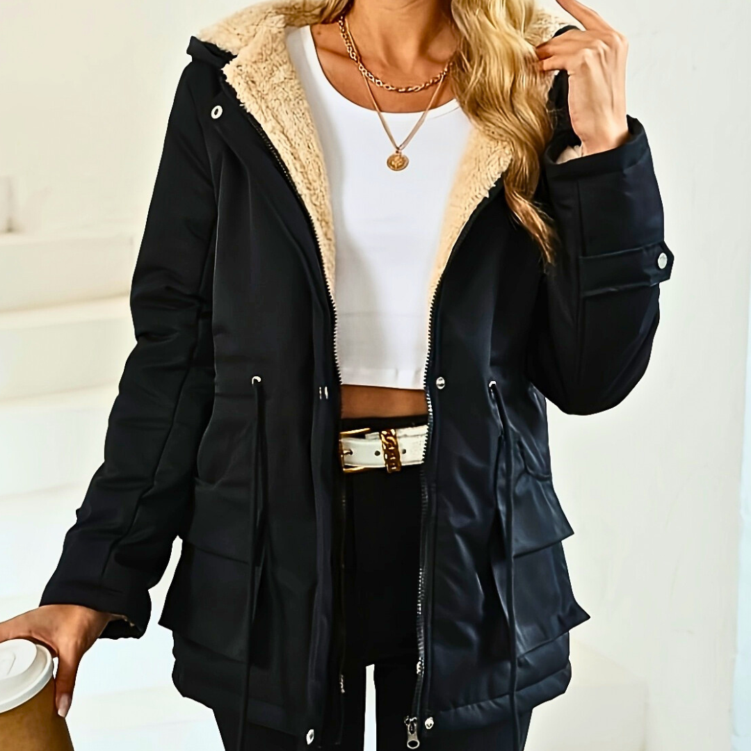 Dames Parka Jas met Sherpa Voering en Capuchon