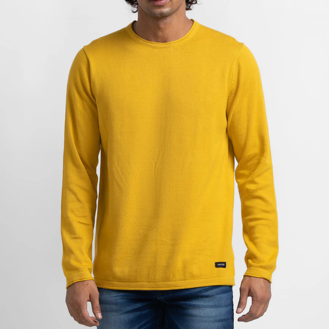 Heren Overhemd met Lange Mouwen en Ronde Hals