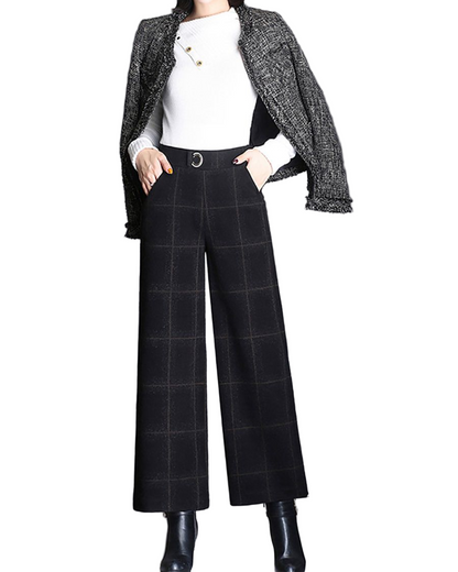 Dames Broek met Wijde Pijpen en Decoratieve Riem