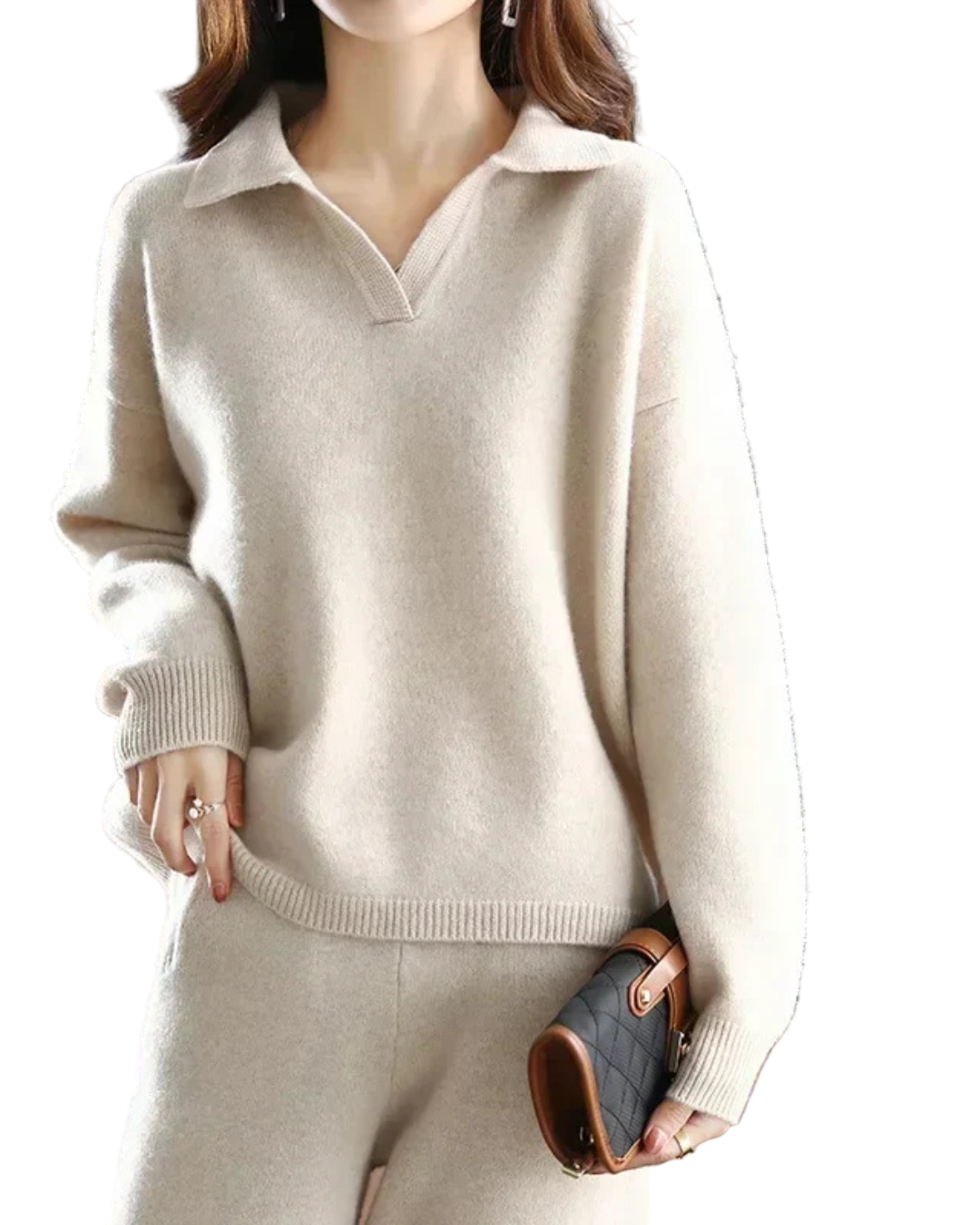 Dames Gebreide Set met Sweater en Broek