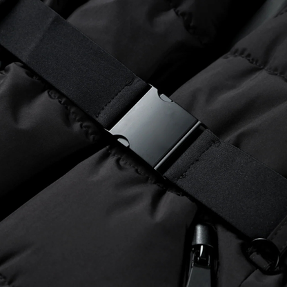 Dames Gewatteerde Puffer Jas met Ceintuur en Ritssluiting