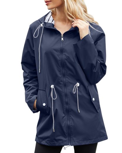 Dames Parka Jas met Capuchon en Knopsluiting