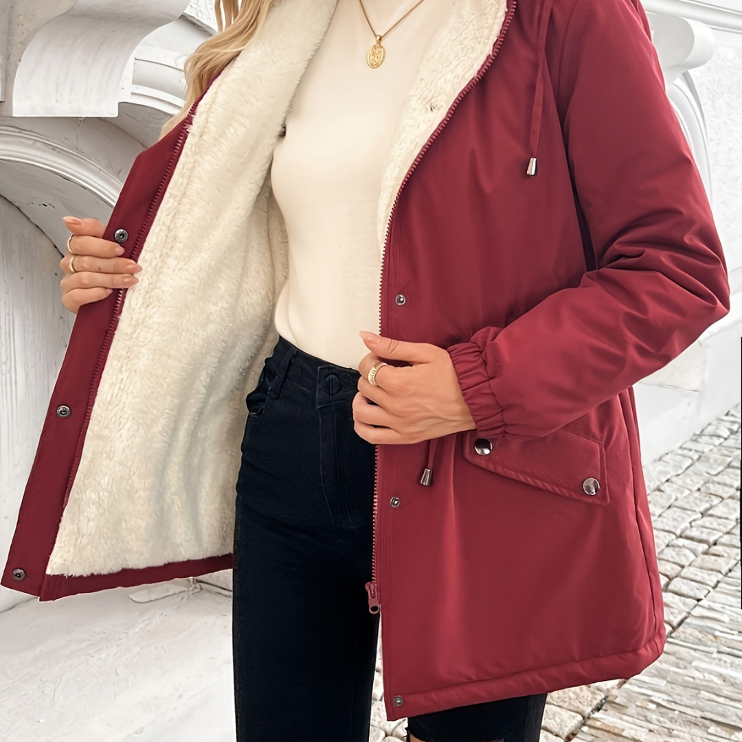 Dames Parka Jas met Sherpa Voering en Capuchon