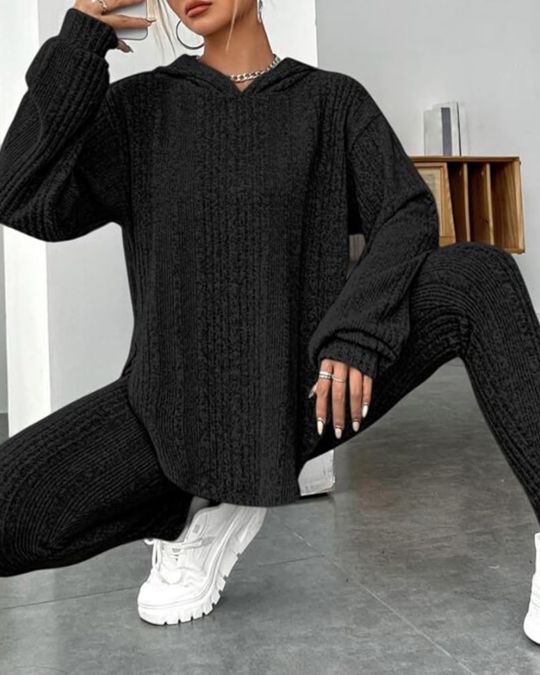 Dames Loungewear Set met Hoodie en Leggings