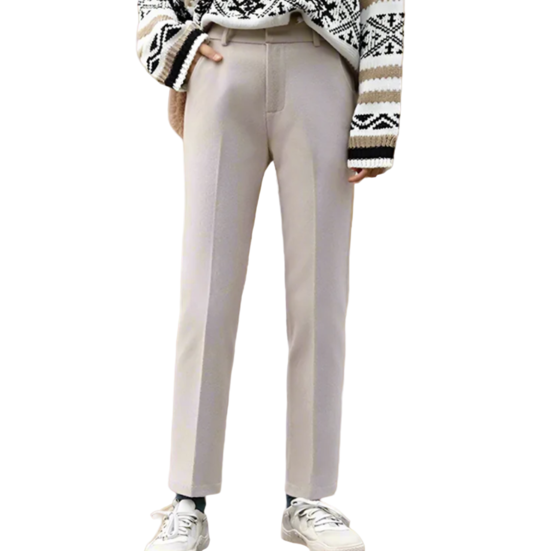 Dames Broek met Rechte Snit en Hoge Taille