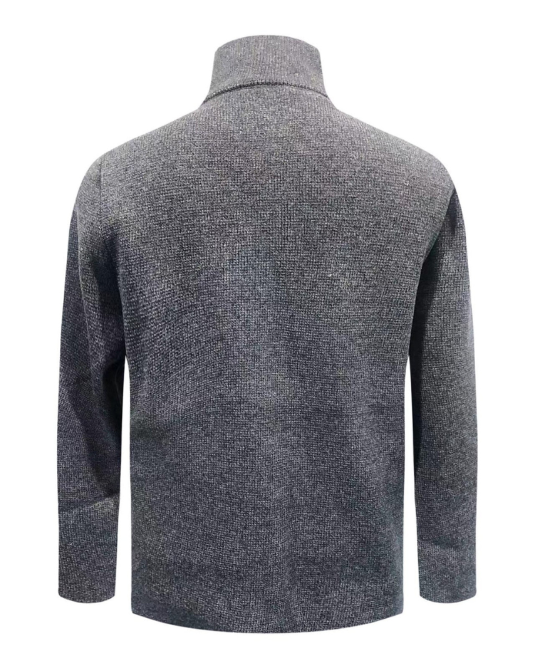 Heren Gebreid Vest met Staande Kraag en Knopsluiting