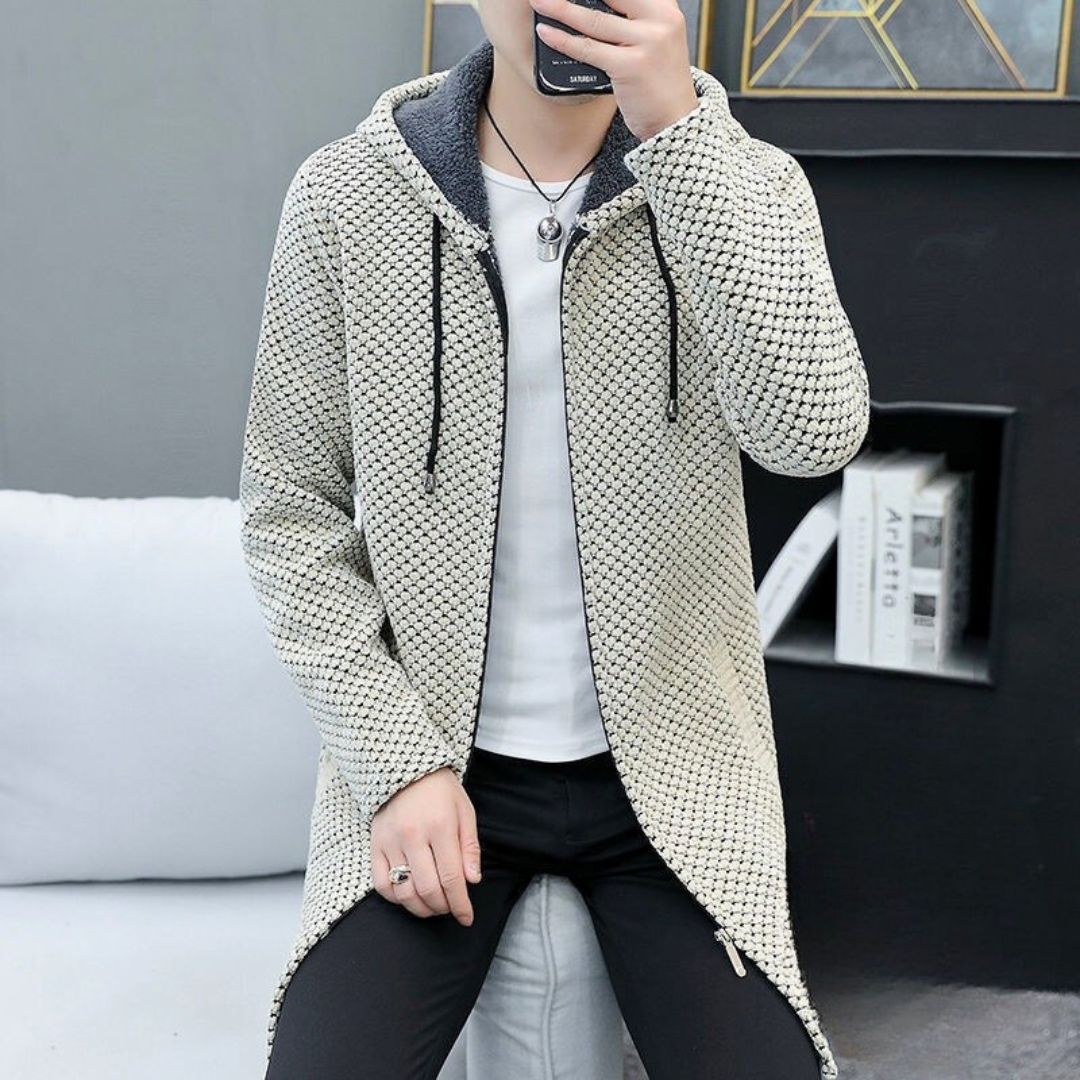 Heren Jas met Capuchon en Ritssluiting