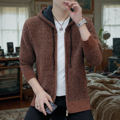 Heren Jas met Capuchon en Ritssluiting