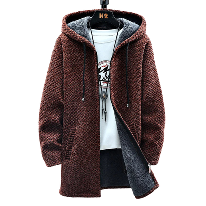 Heren Jas met Capuchon en Ritssluiting