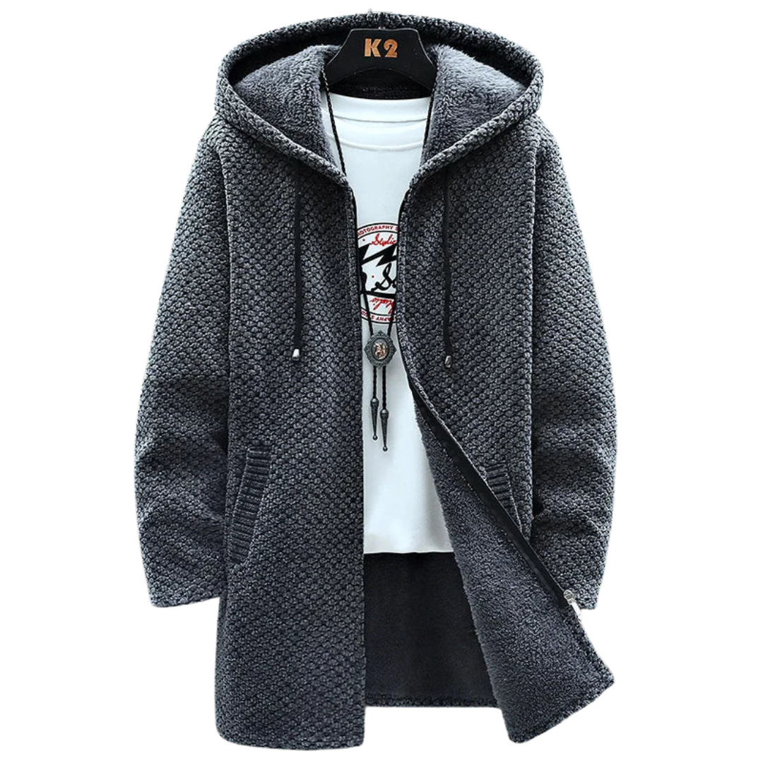 Heren Jas met Capuchon en Ritssluiting