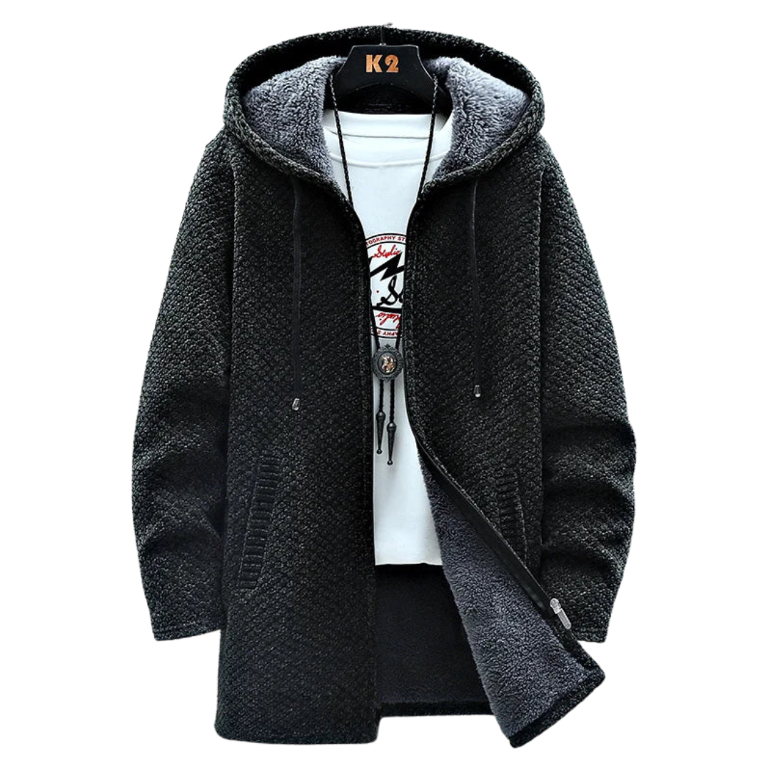 Heren Jas met Capuchon en Ritssluiting