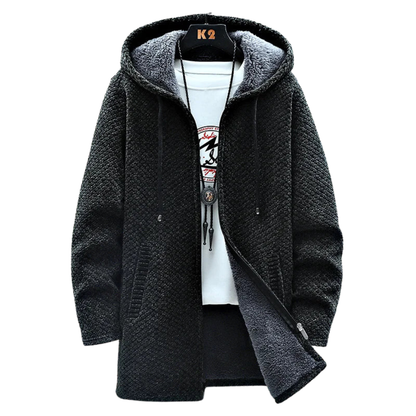 Heren Jas met Capuchon en Ritssluiting
