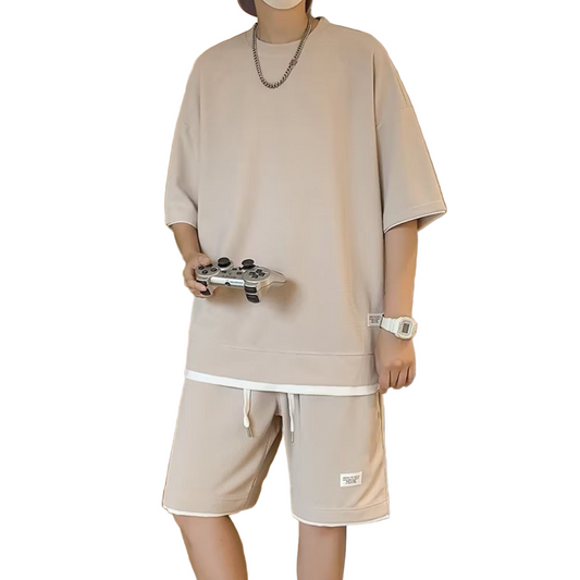 Heren Loungewear Set met T-Shirt en Shorts