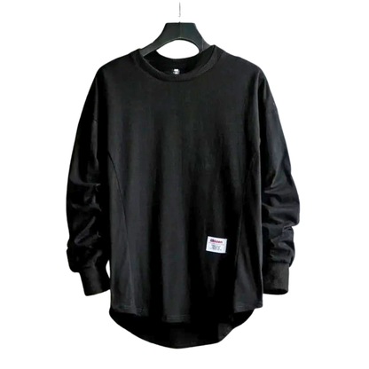 Heren Trui met Ronde Hals en Verlaagde Zoom