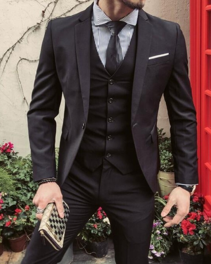 Heren Driedelig Pak met Blazer, Vest en Broek