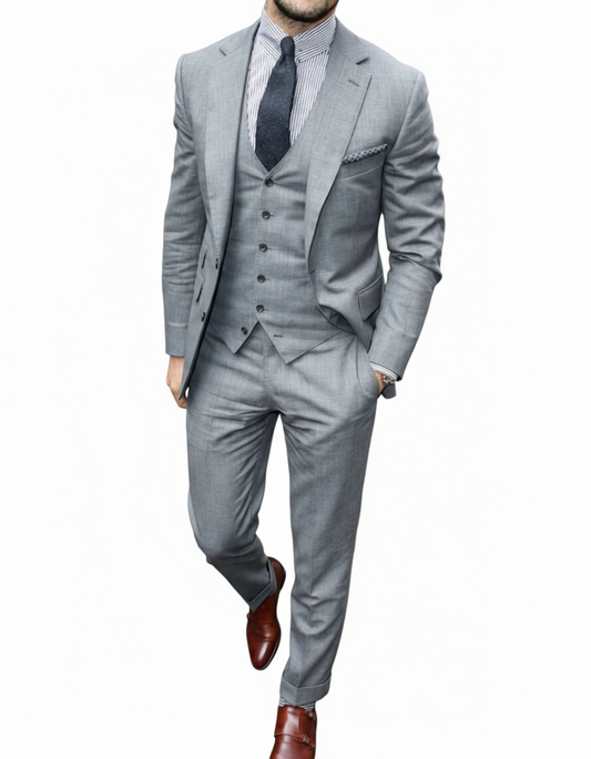 Heren Driedelig Pak met Blazer, Vest en Broek