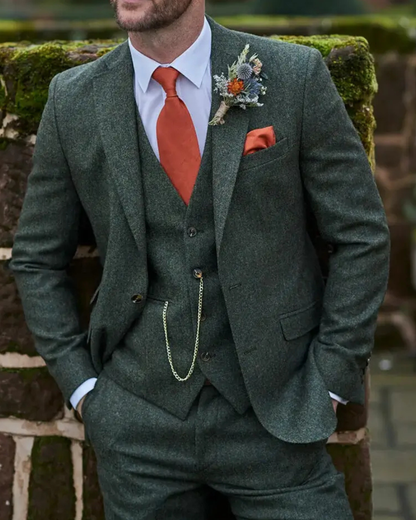 Heren Driedelig Pak met Blazer, Vest en Broek